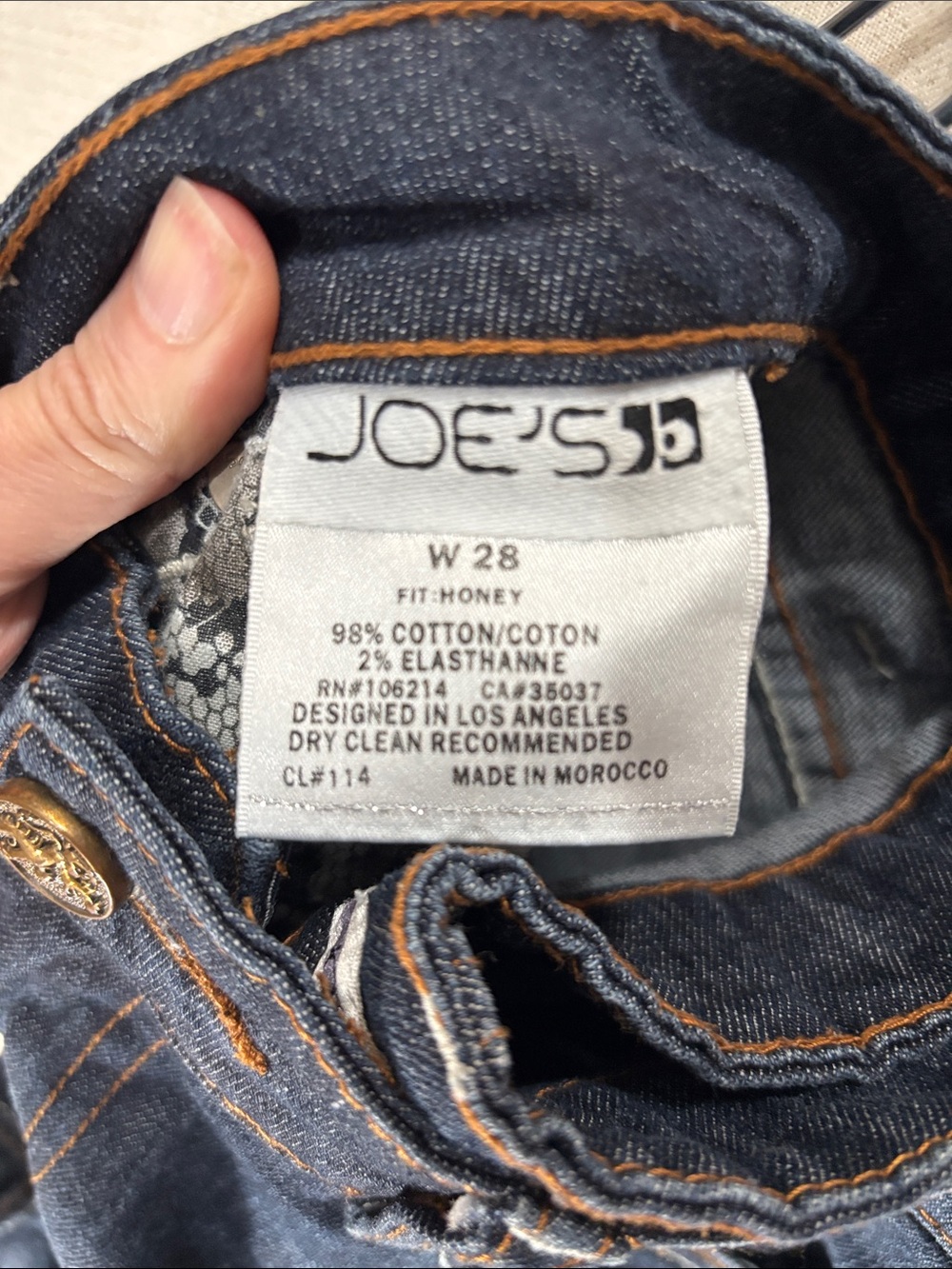 Joe's Jeans The Honey Bootcut Jeans Size 28 Curvy Fit Dark Wash Stretch - Picture 3 of 10